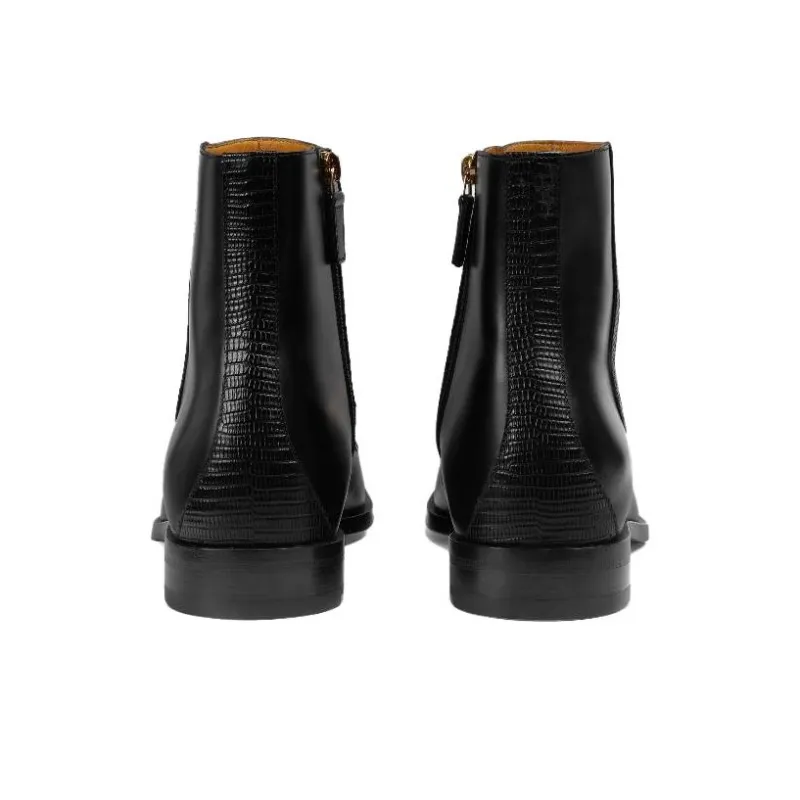 GUCCI Ankle Boots Men Black-3