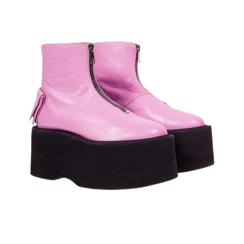 NATASHA ZINKO Zip-front 80mm Platform Boots-2