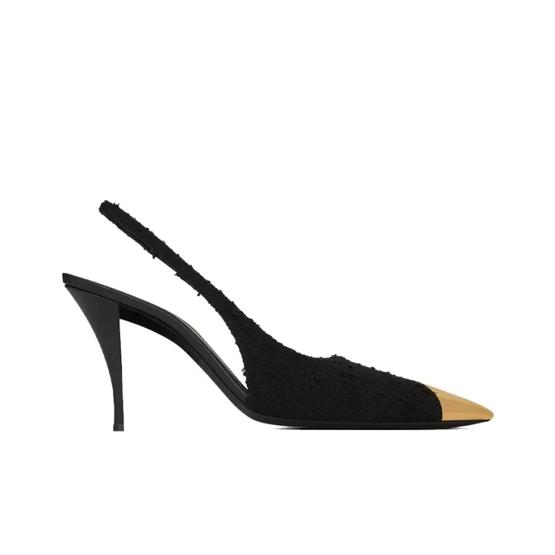 SAINT LAURENT Vesper Slim Heel High Heels 9cm Women's Black-1