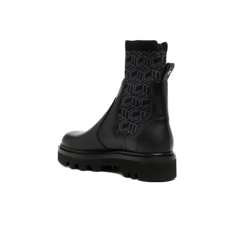 MCM Short Chelsea Boots Women's Black-4
