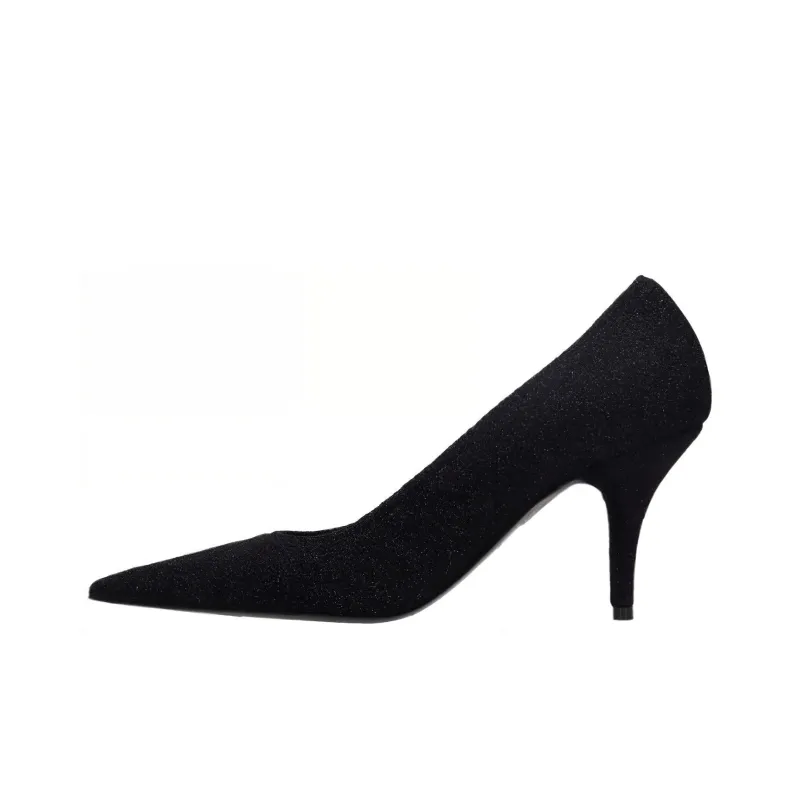 Balenciaga Slim Heel High Heels 8.5cm Women's Black-0