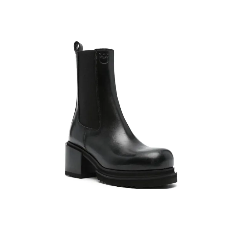 PINKO 70mm Logo debossed Leather Ankle Boots Women's-2