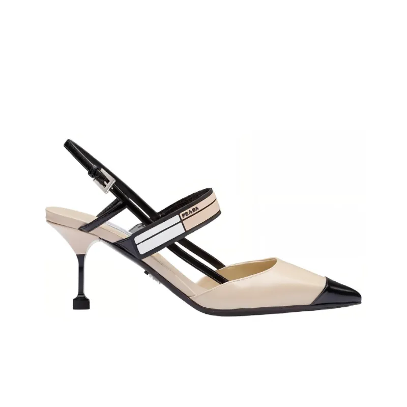 PRADA Slim Heel High Heels 6.5cm Women's Nude-1