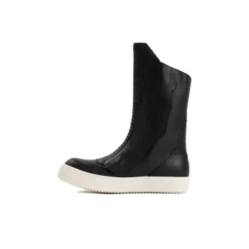 RICK OWENS Round toe Leather Boots