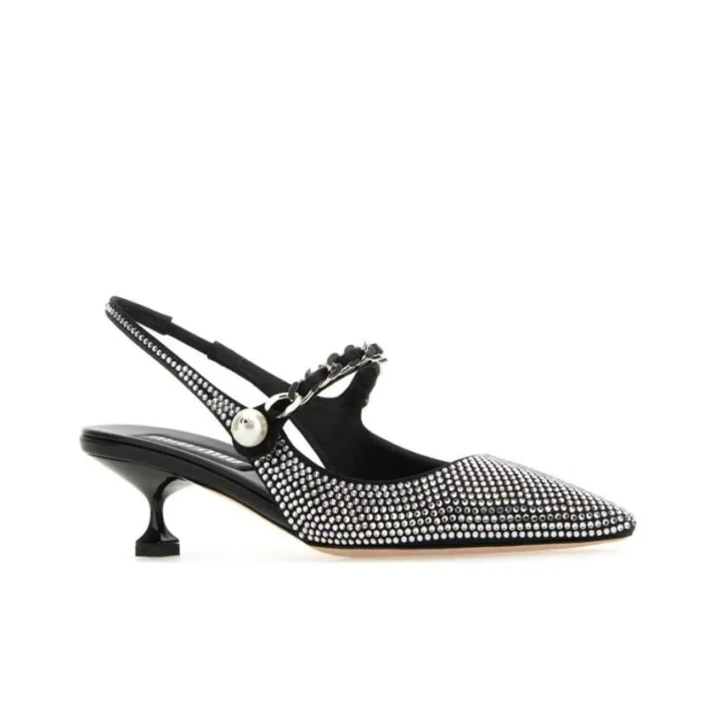 MIU MIU Slim Heel High Heels Women's Black-3