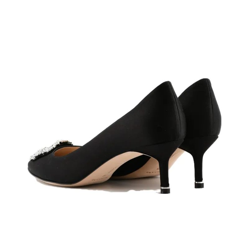 MANOLO BLAHNIK Hangisi Crystal-buckle 50mm Pumps-4