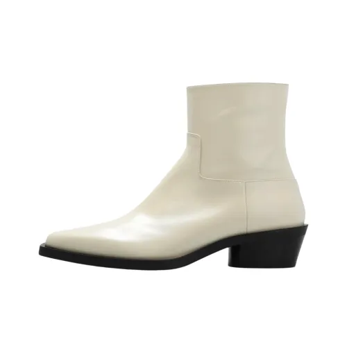 PROENZA SCHOULER Bronco Ankle Boots 5.5cm Women's Ivory White