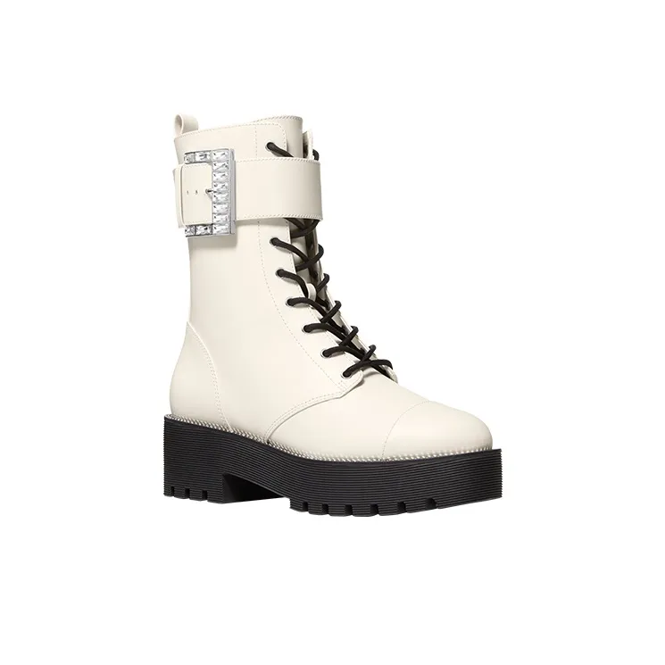 MICHAEL KORS Bryce Ankle Boots Women's Milk White-3