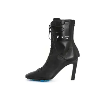 OFF WHITE Logo Printed Ankle Boots Women's
