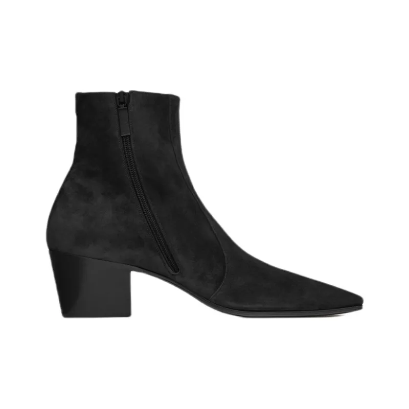 SAINT LAURENT Vassili Ankle Boots Men's Black-1