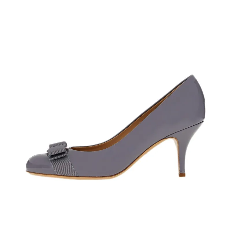 FERRAGAMO Slim Heel High Heels 7cm Women's Purple-0