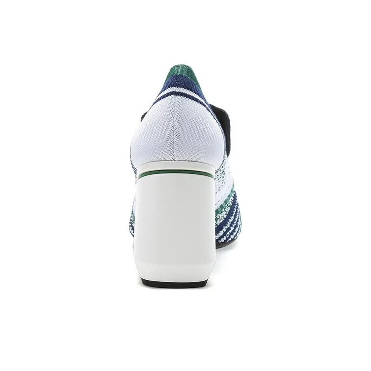 PRADA High Heels Women's White/Blue/Green-3