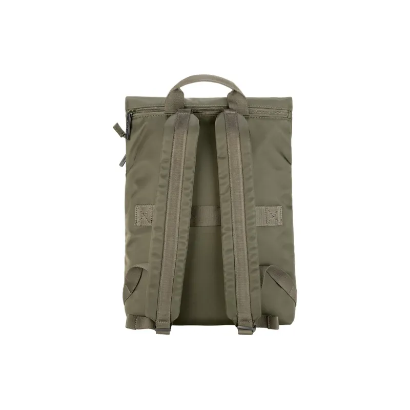 TUCANO Nylon Leather FOLD Backpack Regular Unisex Black/Olive Green-5