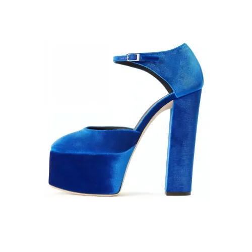Giuseppe Zanotti Bebe Velvet Platform Sandals Women's