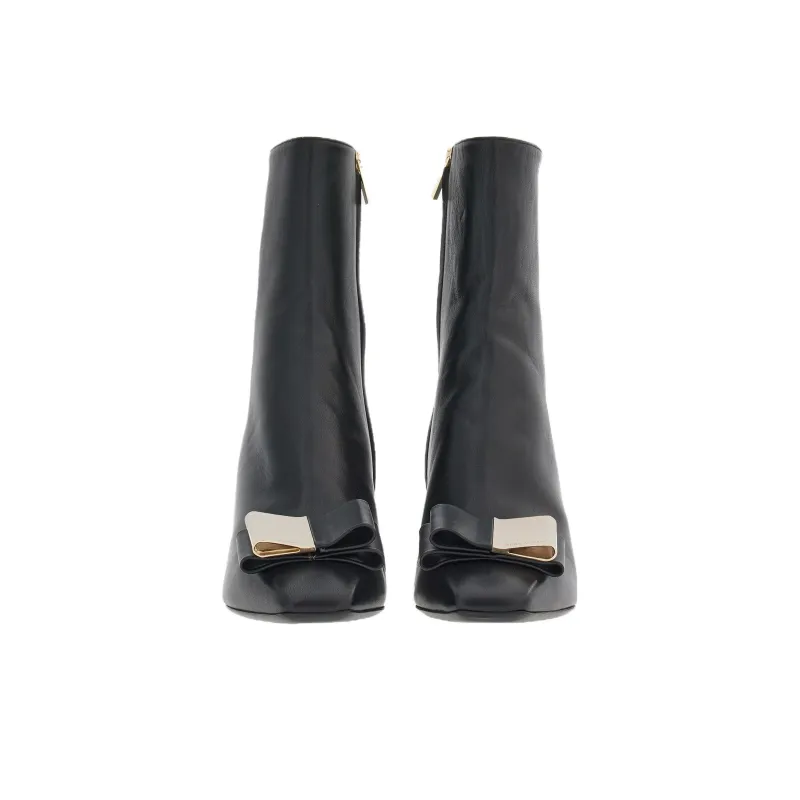 FERRAGAMO 60mm Bow-detail Ankle Boots-4