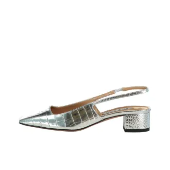 AQUAZZURA Ginza Chunky Heel High Heels 3.5cm Women's Silver