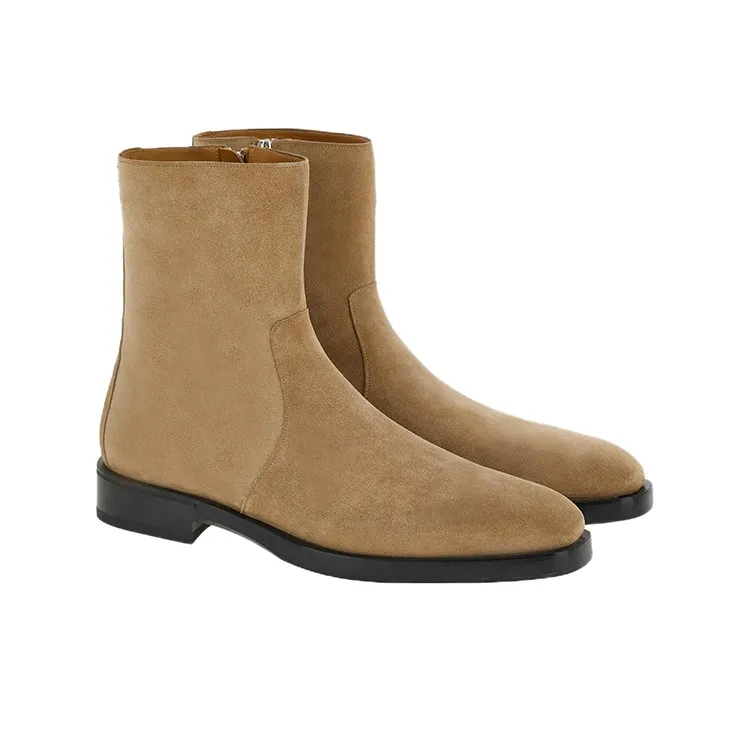 FERRAGAMO Fashion Ankle Boots Men's Light Umber-2