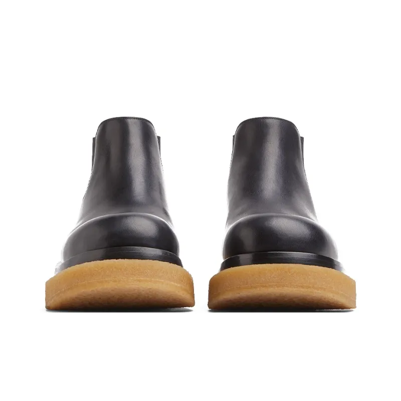 Bottega Veneta Lug Cropped Chelsea Boot Black Gum-3