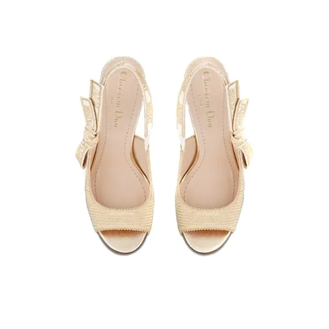 DIOR J'Adior Slim Heel High Heels Women's Gold-4