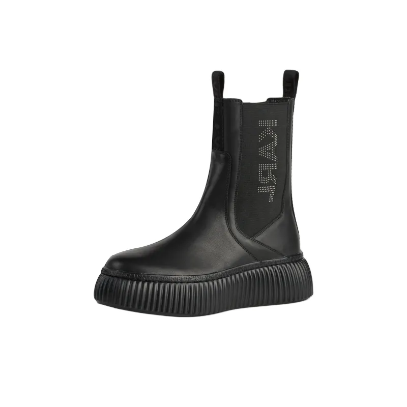 KARL LAGERFELD KREEPER Short Chelsea Boots Women's Black-0