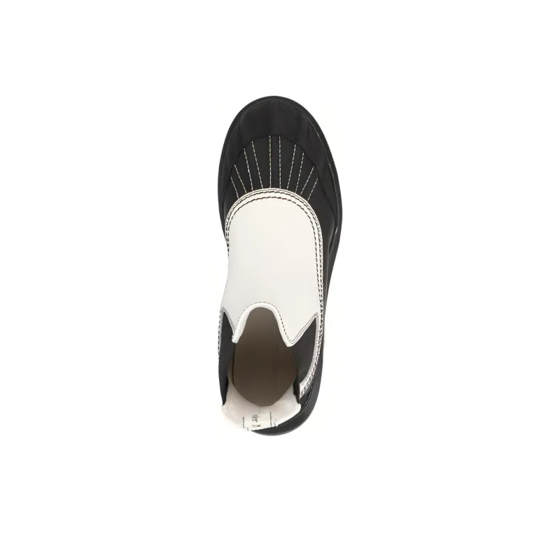 Alexander McQueen Short Chelsea Boots 4cm Women's White Black-3