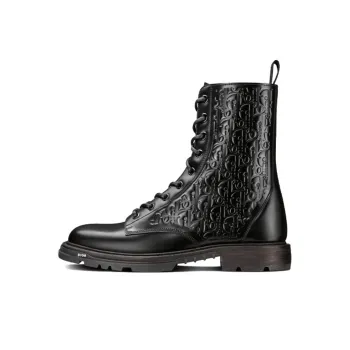DIOR Explorer 2 Boots Black DIOR Oblique Embossed