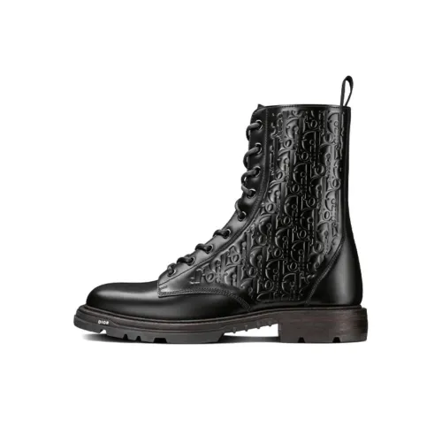 DIOR Explorer 2 Boots Black DIOR Oblique Embossed