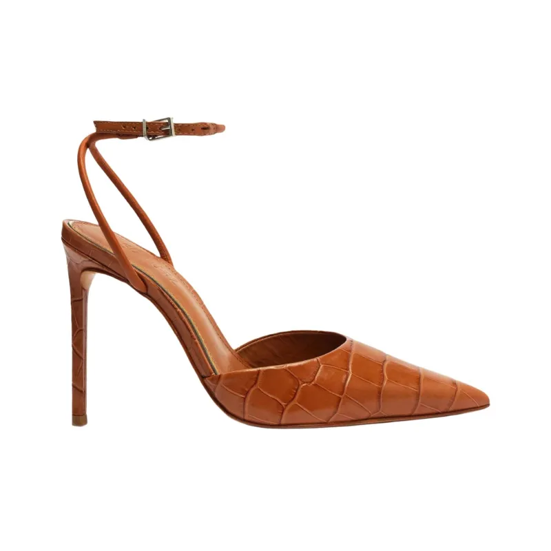 Schutz Deby Slim Heel High Heels 10cm Women's Brown-1