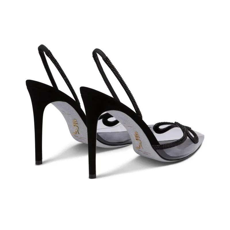 René Caovilla 90mm Rhinestone-embellished Leather Sandals-3
