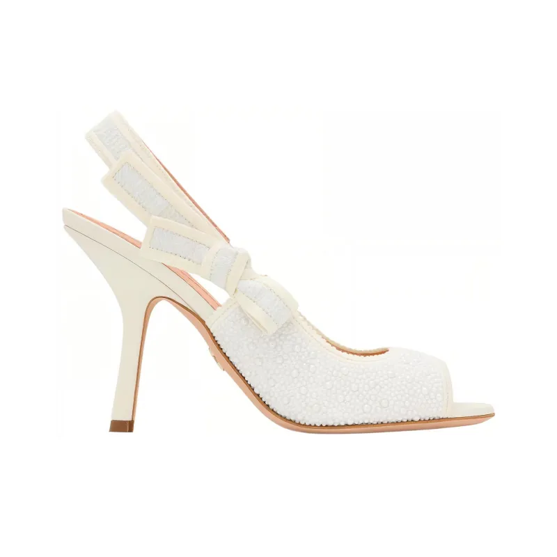 DIOR J'Adior Slim Heel High Heels 10cm Women's White-1