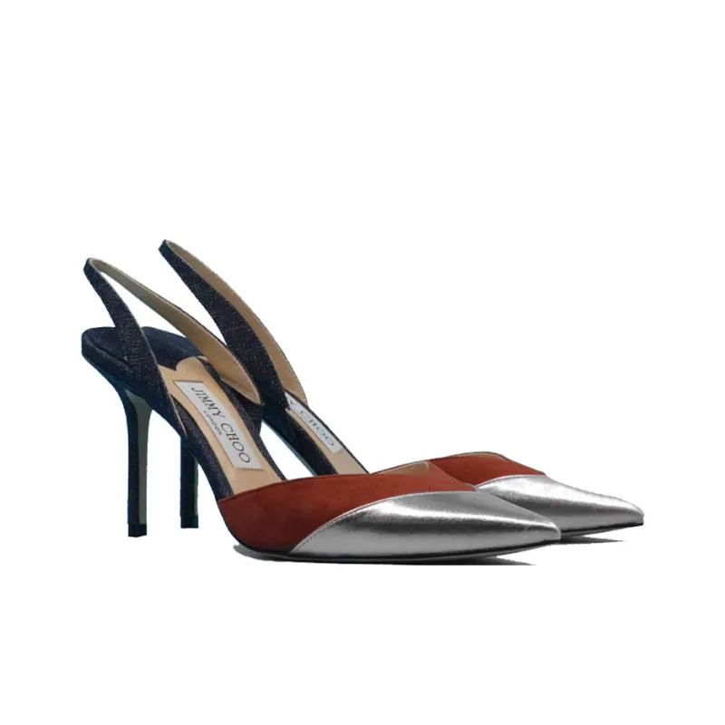 Jimmy Choo Thia 85 Slim Heel High Heels 8.5cm Women's Black, Red, Silver & Multicolor-3