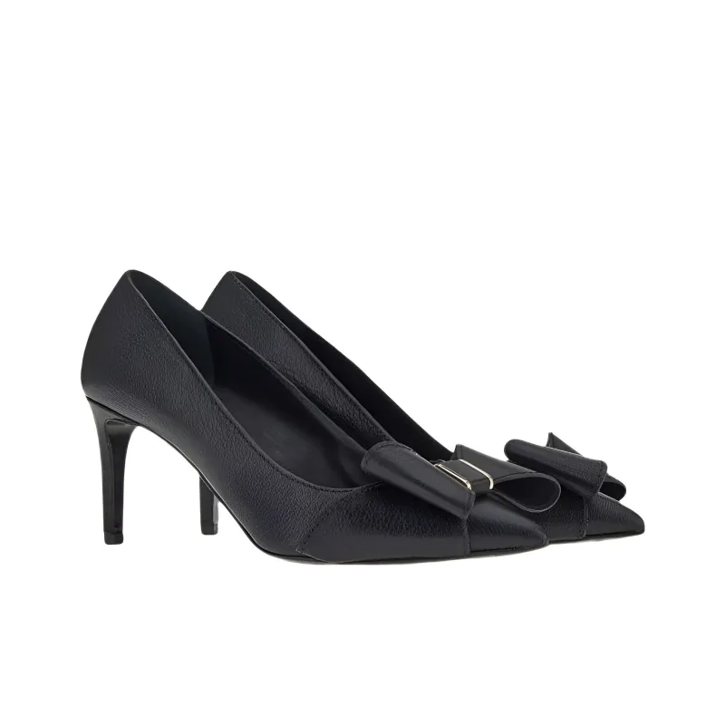 FERRAGAMO Slim Heel High Heels 7cm Women's Black-2