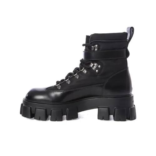 PRADA Ankle Boots 6cm Men's Black