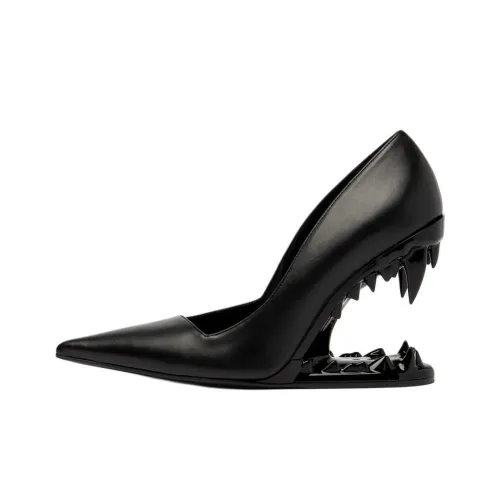 GCDS 120mm Slingback Leather Pumps