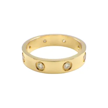 CARTIER 18K Gold Diamond Rings Women's Gold