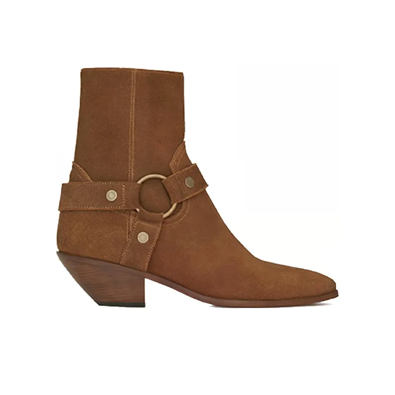 SAINT LAURENT Wyatt Suede Boots-1