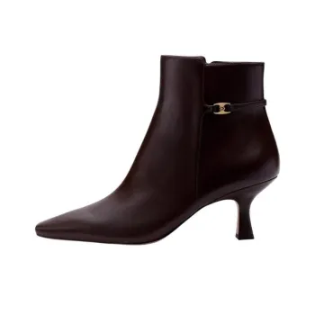 COACH Rebecca Ankle Boots 6cm Women's Red Brown