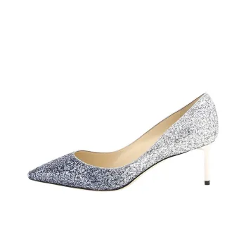 Jimmy Choo ROMY Slim Heel High Heels Women's Silver Blue