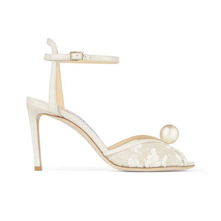 Jimmy Choo Sacora 85mm Pearl-embellished Sandals-1