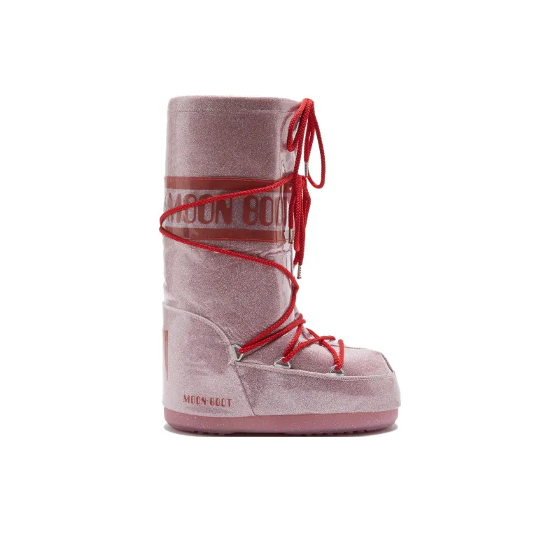 Moon Boot Icon Glitter Lace-Up Boots-1