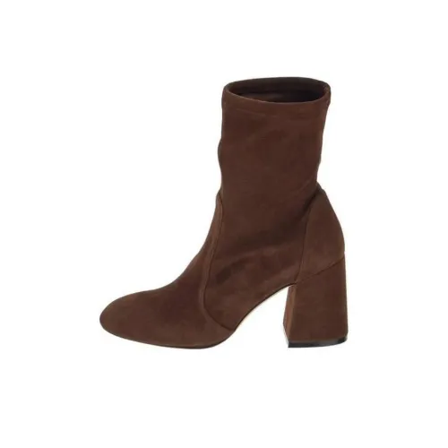 stuart weitzman Round-toe 85mm Suede Boots