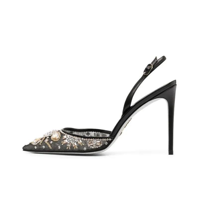 RENE CAOVILLA Slim Heel High Heels Women's Black-0