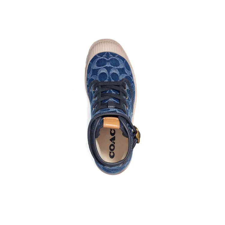 COACH Trooper Ankle Boots Women's Denim Blue-3