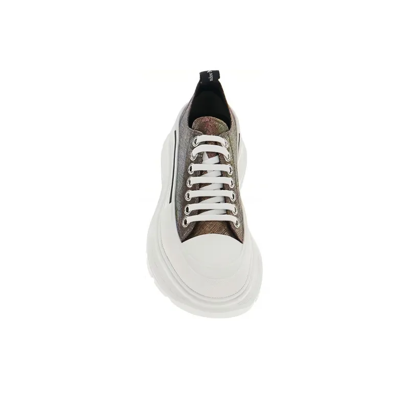 Alexander McQueen Tread Slick Lace up Shoes 'Dark Brown Multi' Women's-4