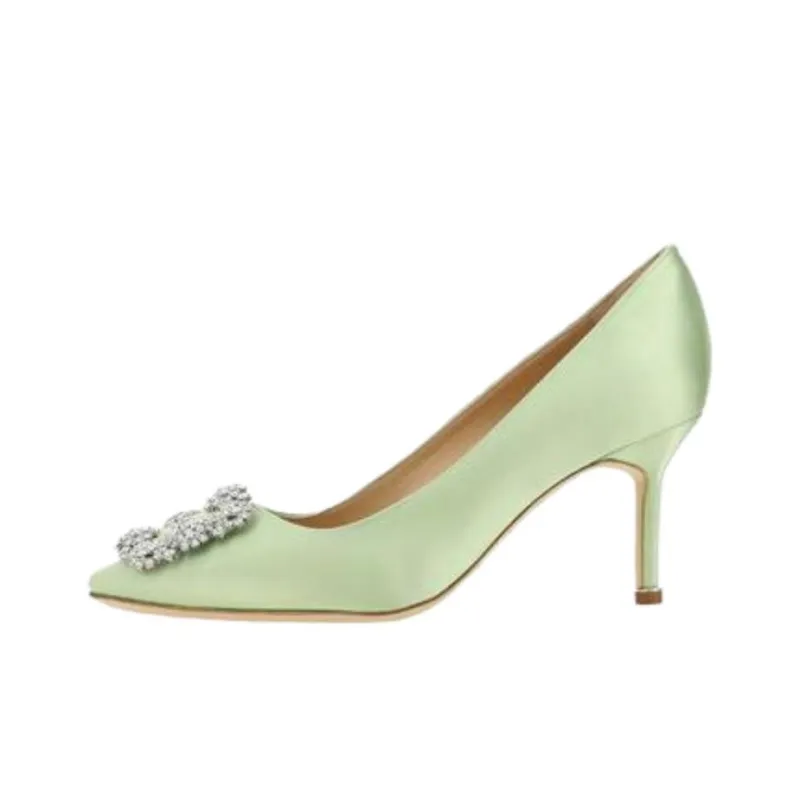 MANOLO BLAHNIK Hangisi 90mm Satin Pumps-0