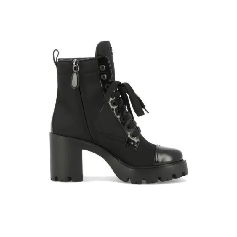 PRADA 90mm Triangle-logo Ankle Boots-1