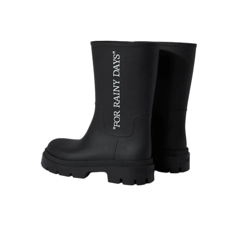 OFF WHITE Rain Boots Women's Black-4