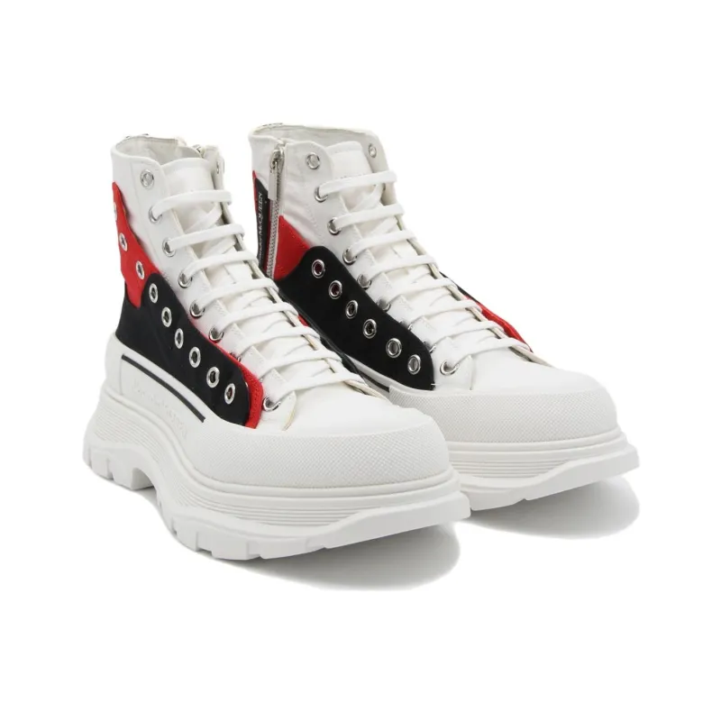 Alexander McQueen Colour Block Lace Up Boots-4