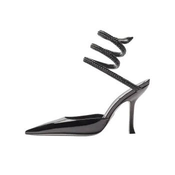RENE CAOVILLA Cleo Slim Heel High Heels 10.5cm Women's Black