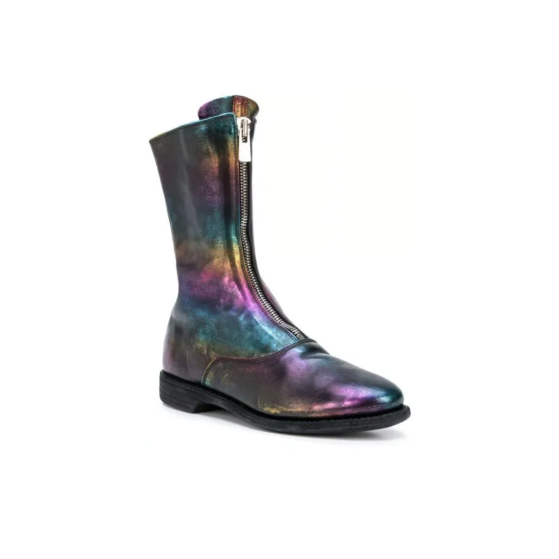 GUIDI Iridesdent Ankle Boots Women's-2